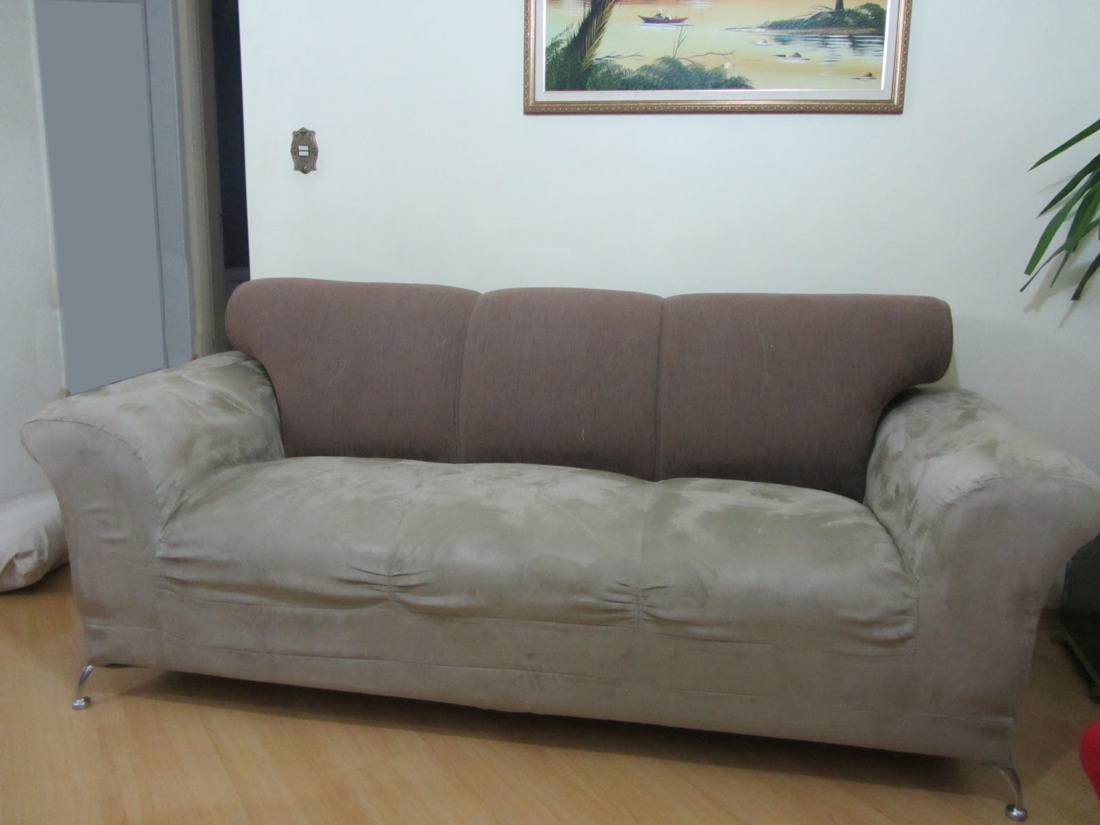 Coisas da Dê CAPA DE SOFÁ DE VELUDO SUEDE