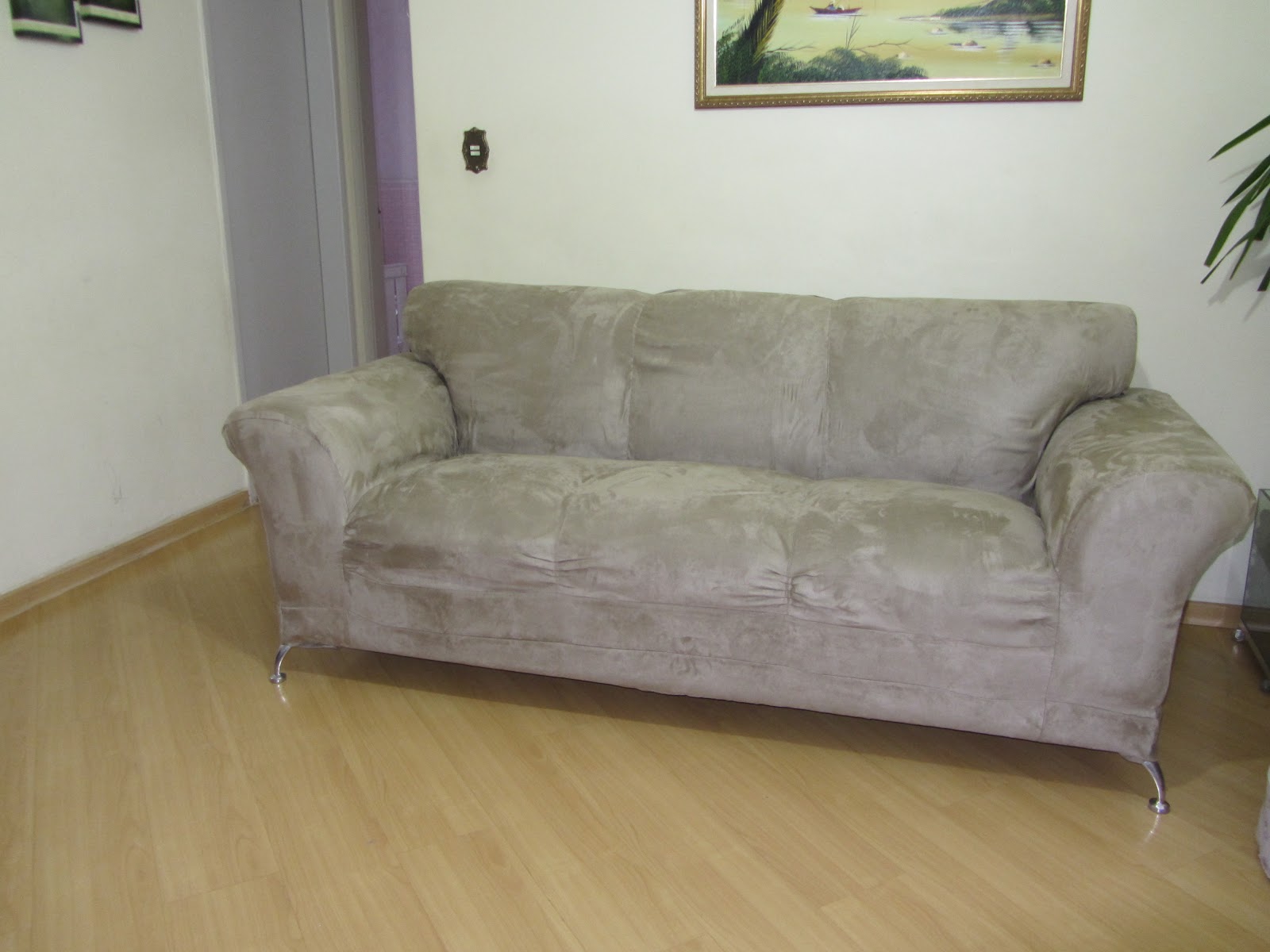 Coisas da Dê CAPA DE SOFÁ DE VELUDO SUEDE