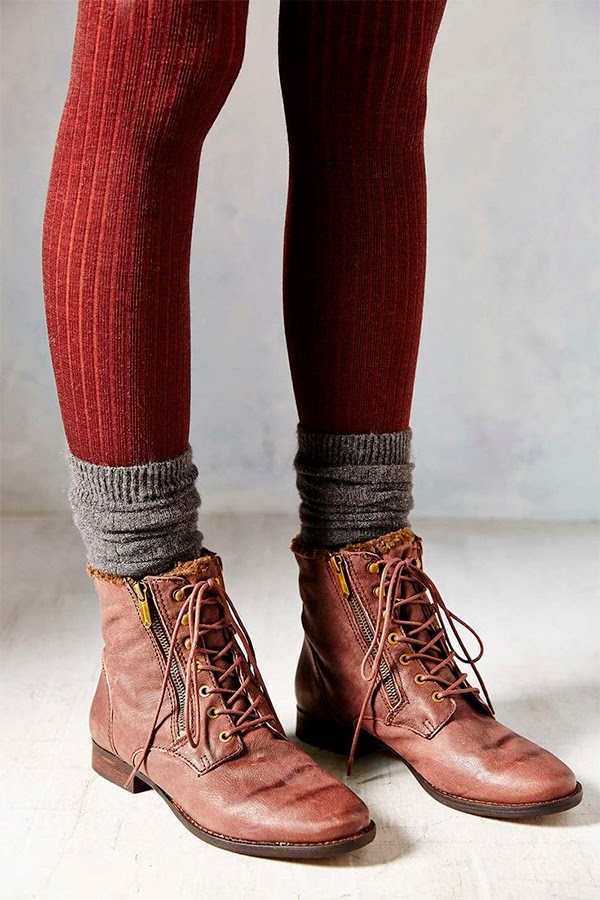 Moda bota de cano curto com meia (aparecendo!) Feufolândia