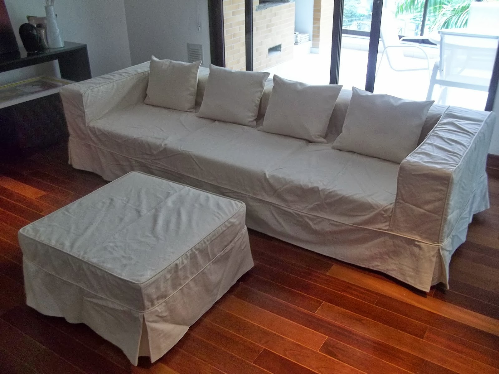 DLD DECORAÇÕES Capa sob Medida para Sofá e Puff