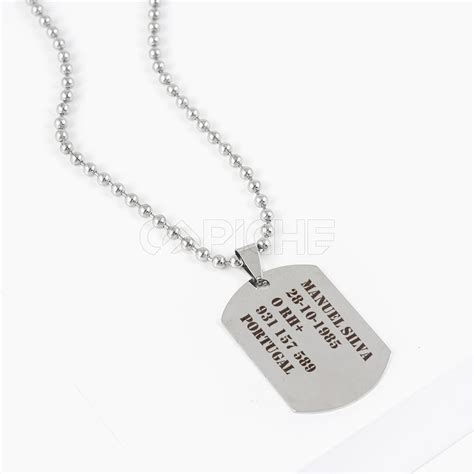 Comprar Colar Militar Personalizado Barato&nbsp;Preço