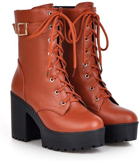 Comprar Botas Estilo Militar Para Mujer Con Tacón Barato Preço