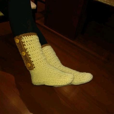 Comprar Pantufa Bota Em Croche Barato Preço